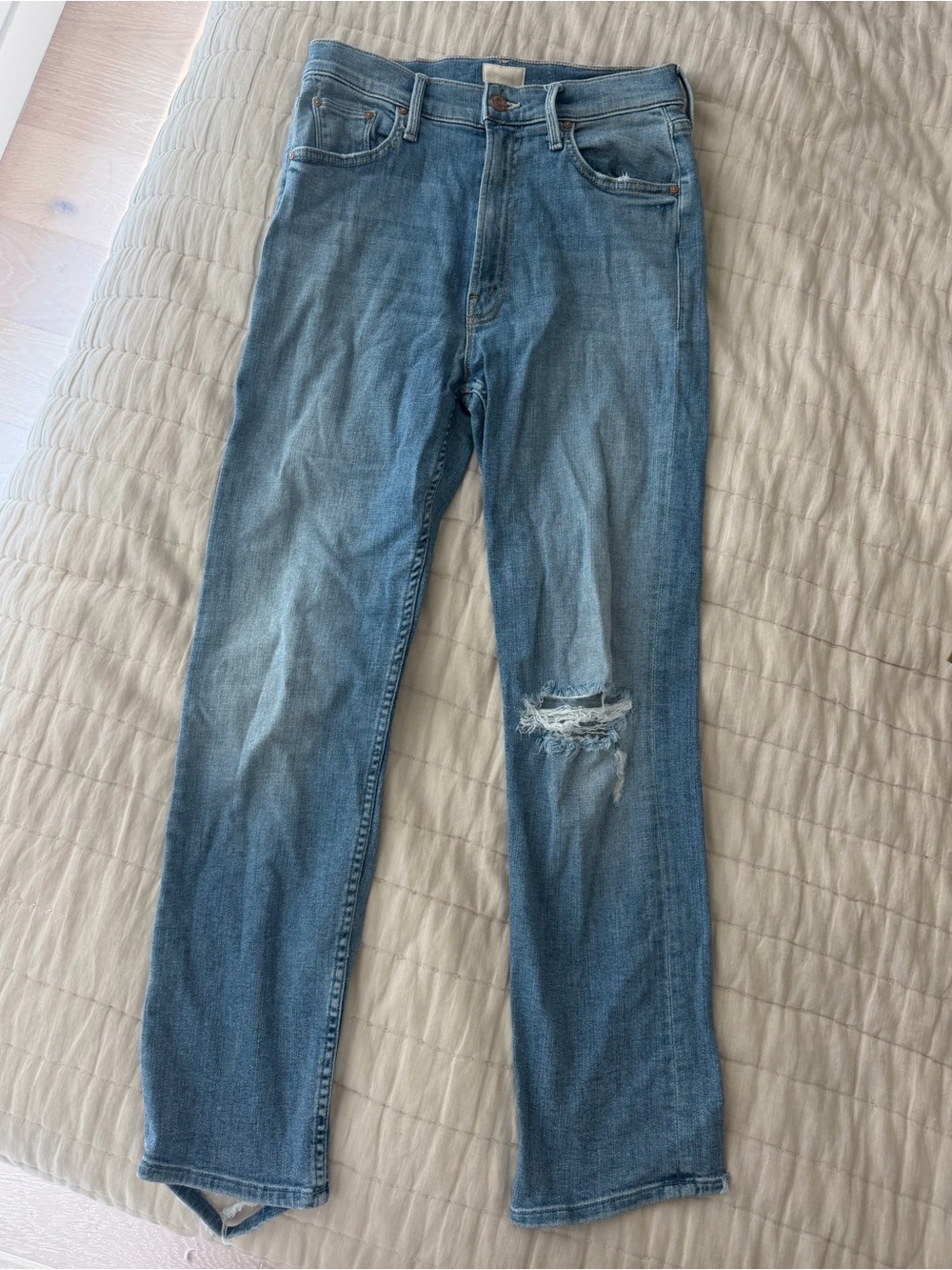 MOTHER High Waisted Rider Ankle Jeans